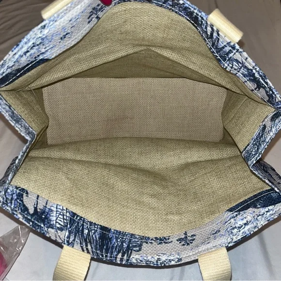 DIOR Around The World Straw Tote Bag NIB Christian Dior Parfums Beauty - Picture 11 of 15